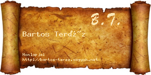 Bartos Teréz névjegykártya